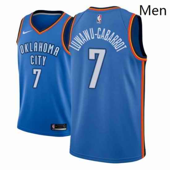 Men NBA 2018 19 Oklahoma City Thunder 7 Timothe Luwawu Cabarrot Icon Edition Blue Jersey